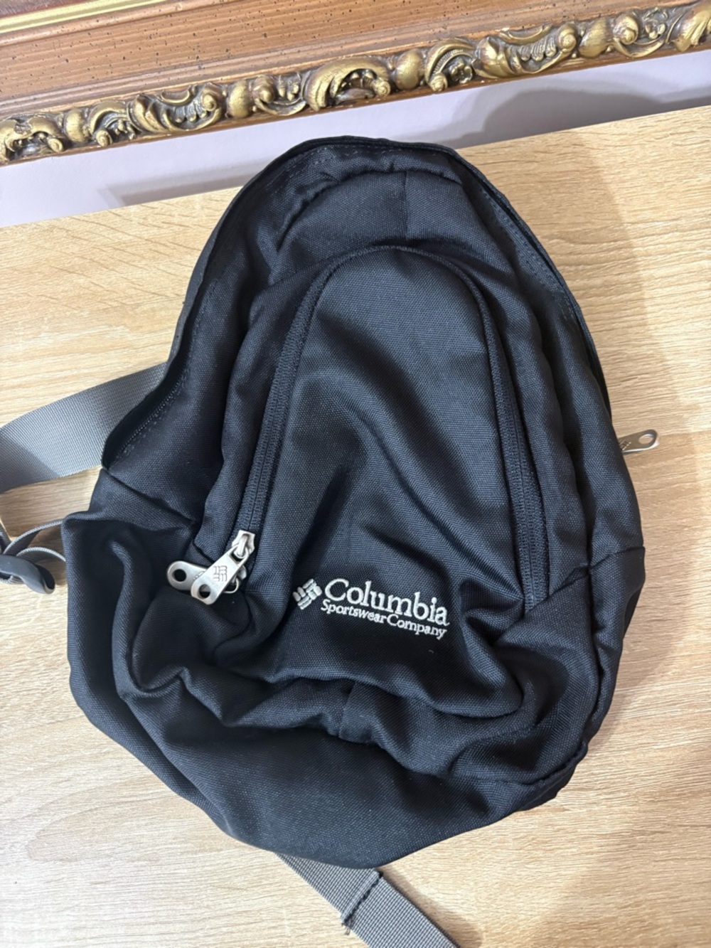 Columbia Black Compact Sling Bag